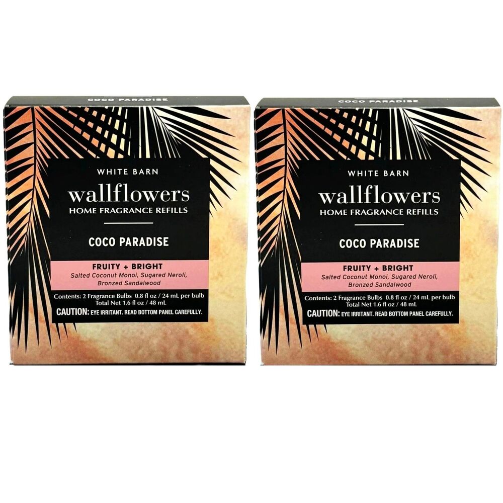 Bath and Body Works COCO PARADISE Wallflower Home Fragrance Refill X4
